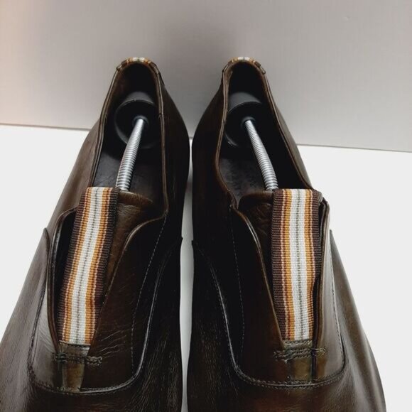 BARRATS 1890 \ Driving Slip-On Loafer Leather Shoes Deep Green Men's Sz US 8.5 - Picture 6 of 16